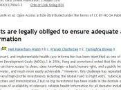 Governments Legally Obliged Ensure Adequate Access Health Information?