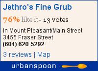 Jethro's Fine Grub on Urbanspoon