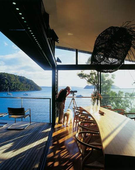 open dining room and deck view from porch 
