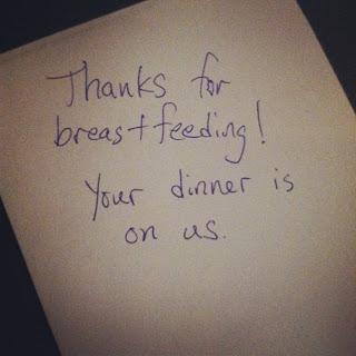 Thank you for breastfeeding.