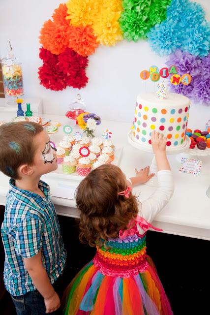 A Gorgeous Rainbow Lollipop Party by Jo Studio