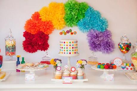 A Gorgeous Rainbow Lollipop Party by Jo Studio