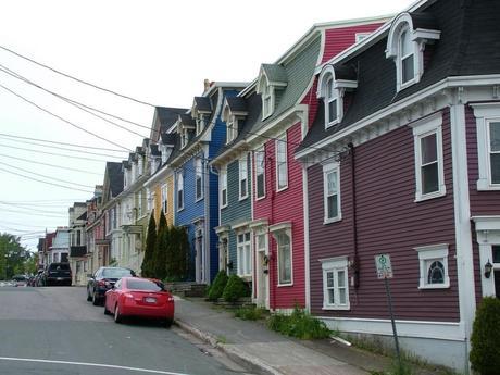 colorful homes in St John's in Newfoundland - Canada