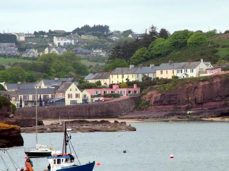 colorful harbor homes at dunmore east in county waterford - ireland