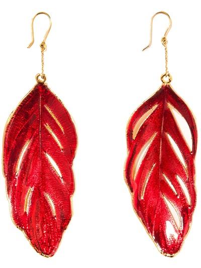  AURELIE BIDERMANN swan feather earrings 