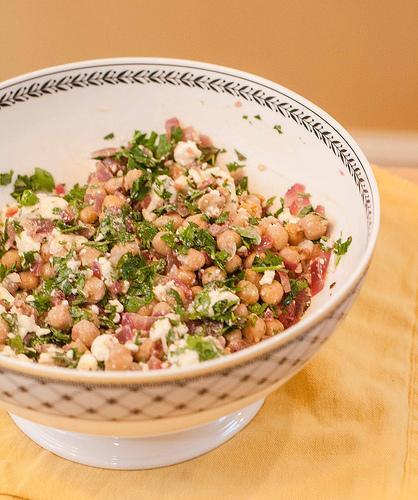 Chickpea Feta and Cilantro Salad