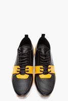 Luxury Outside The Gym:  Kris Van Assche Black Leather And Suede Derby Sneaker Hybrids