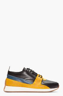 Luxury Outside The Gym:  Kris Van Assche Black Leather And Suede Derby Sneaker Hybrids