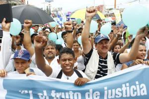 People protest against violence in Honduras