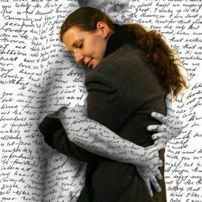 words hug woman