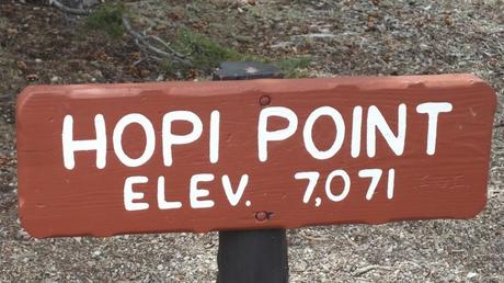 Hopi Point sign - south rim - Grand Canyon