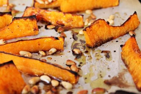Roasted butternut squash with pine nuts & balsamic vinegar #105