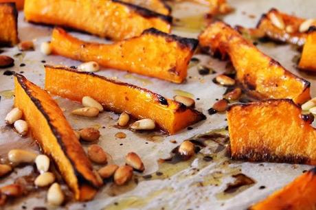 Roasted butternut squash with pine nuts & balsamic vinegar #105