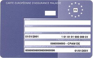 Français : Carte Européenne d'Assurance Maladi...