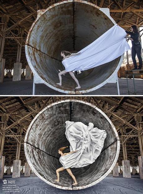 Before-After - Time Traveler - Artwork by Ben Heine Before-After - Time Traveler - Artwork by Ben Heine