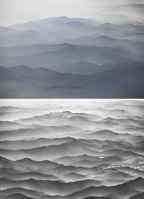 Before-After - Ocean Mountains - Artwork by Ben Heine Before-After - Ocean Mountains - Artwork by Ben Heine