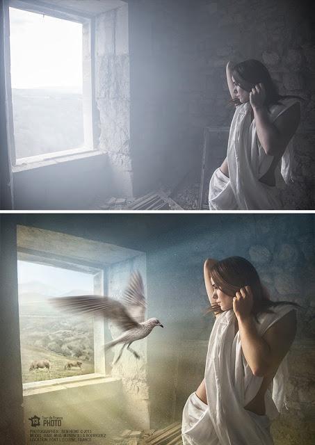 Before-After - Old Times - Artwork by Ben Heine Before-After - Old Times - Artwork by Ben Heine