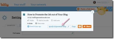 promote blog post with bit.ly
