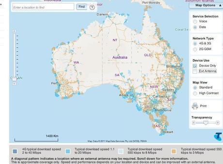 Telstra 4G Coverage