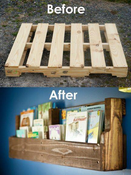 Reuse Wood with Shelf Book