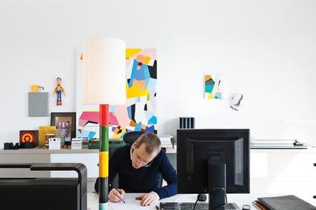 Modern office with Bouroullec Brothers tables and Vitra office chair