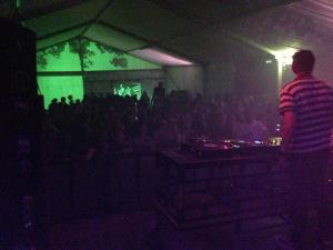 Bruce from The Whip DJing at Kendal Calling's Haunted House Party