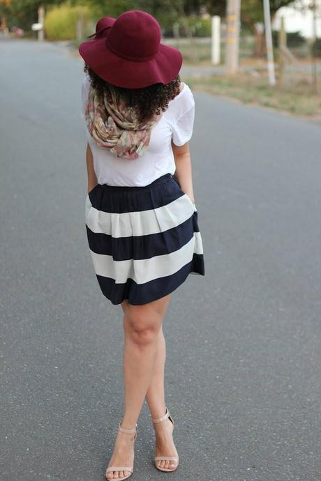 J. Crew Striped Skirt