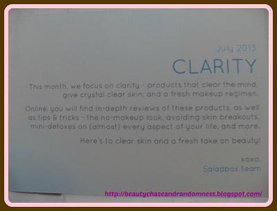 CLARITY : July Saladbox Unboxing