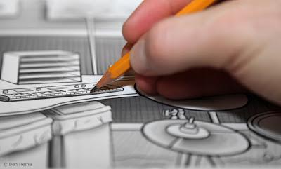 Lion Walk Animation - Drawing in Progress © 2013 Ben Heine 