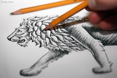Lion Walk Animation - Work in Progress © 2013 Ben Heine 