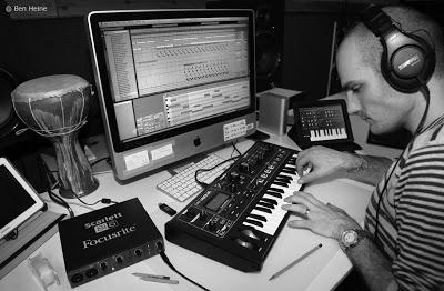 Ben Heine Editing a track in Ableton - Lion Walk Animation - Music in Progress © 2013 Ben Heine 