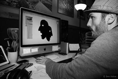 Lion Walk Animation - Drawing in Progress © 2013 Ben Heine 