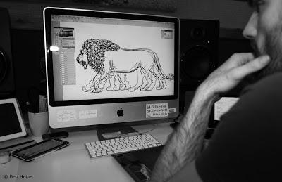 Lion Walk Animation - Work in Progress © 2013 Ben Heine 