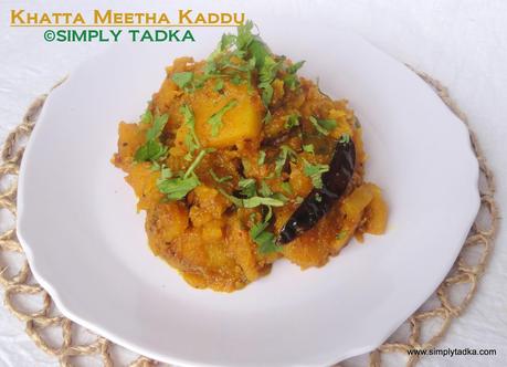 Khatta Meetha Kaddu/ Pumpkin Curry