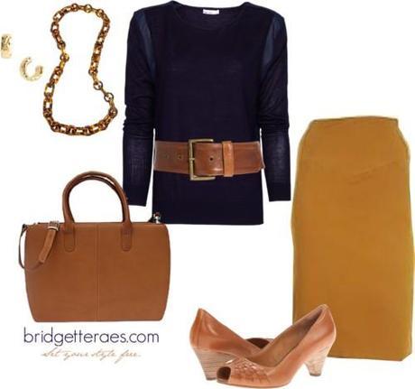 Camel Pencil Skirt Outfits