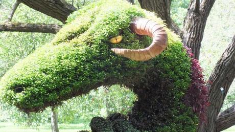 Spirits of the Wood - Cernunnos (closeup head of snake) - Mosaiculture - Montreal Botancial Gardens
