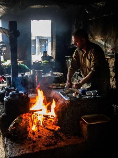 Making naan