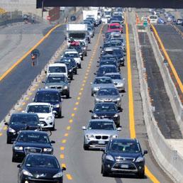 The Italian highways in the summer.