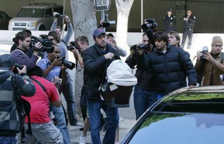 **RESTRICTIONS APPLY**Ben Affleck carries baby Seraphina Rose Elizabeth Affleck as Jennifer Garner collects their eldest daughter Violet from School