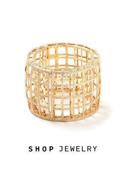 Maiyet gold and diamond cage cuff