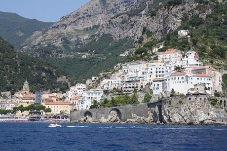 amalfi township amalfi coast from the sea