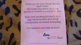 Aloap beauty mail  for August