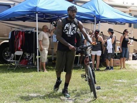 Lebron James on Bike