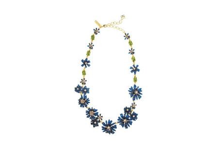 Oscar de la renta blue daisy necklace