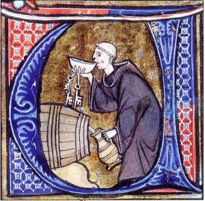 Monk Testing Wine