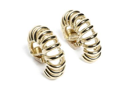 Balenciaga gold shrimp earrings