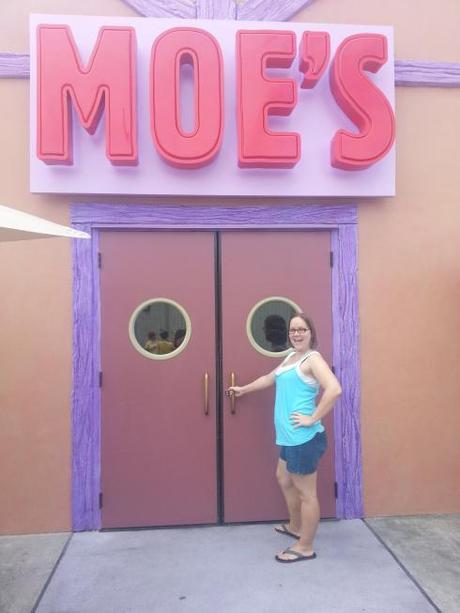 While we were waiting for Moe's to open at 10:30 am...yes, you read that right...everyone would come to the door and take this picture. So the wife had too as well.