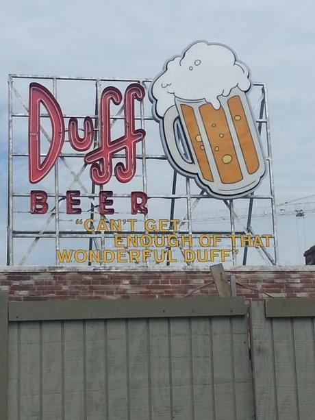 Duff Brewery is going to be an outdoor bar. In addition to the other fine Duff products, it was also offer Duff Dark. It wasn't open the day I was there, but it is now. 