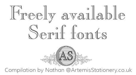 Serif fonts with character