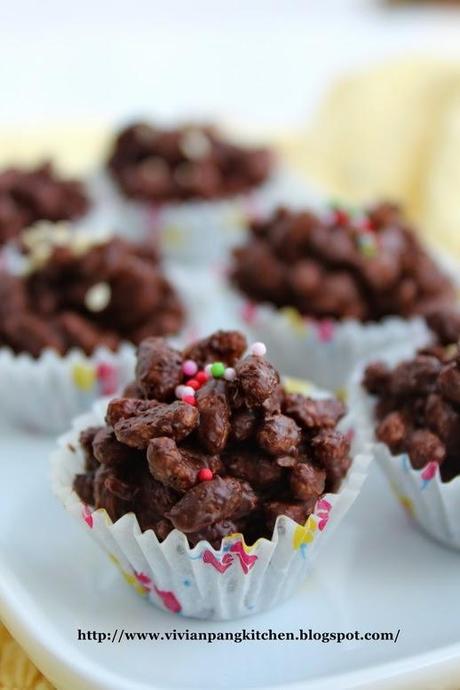 Chocolate Puffed Rice (No Baking)